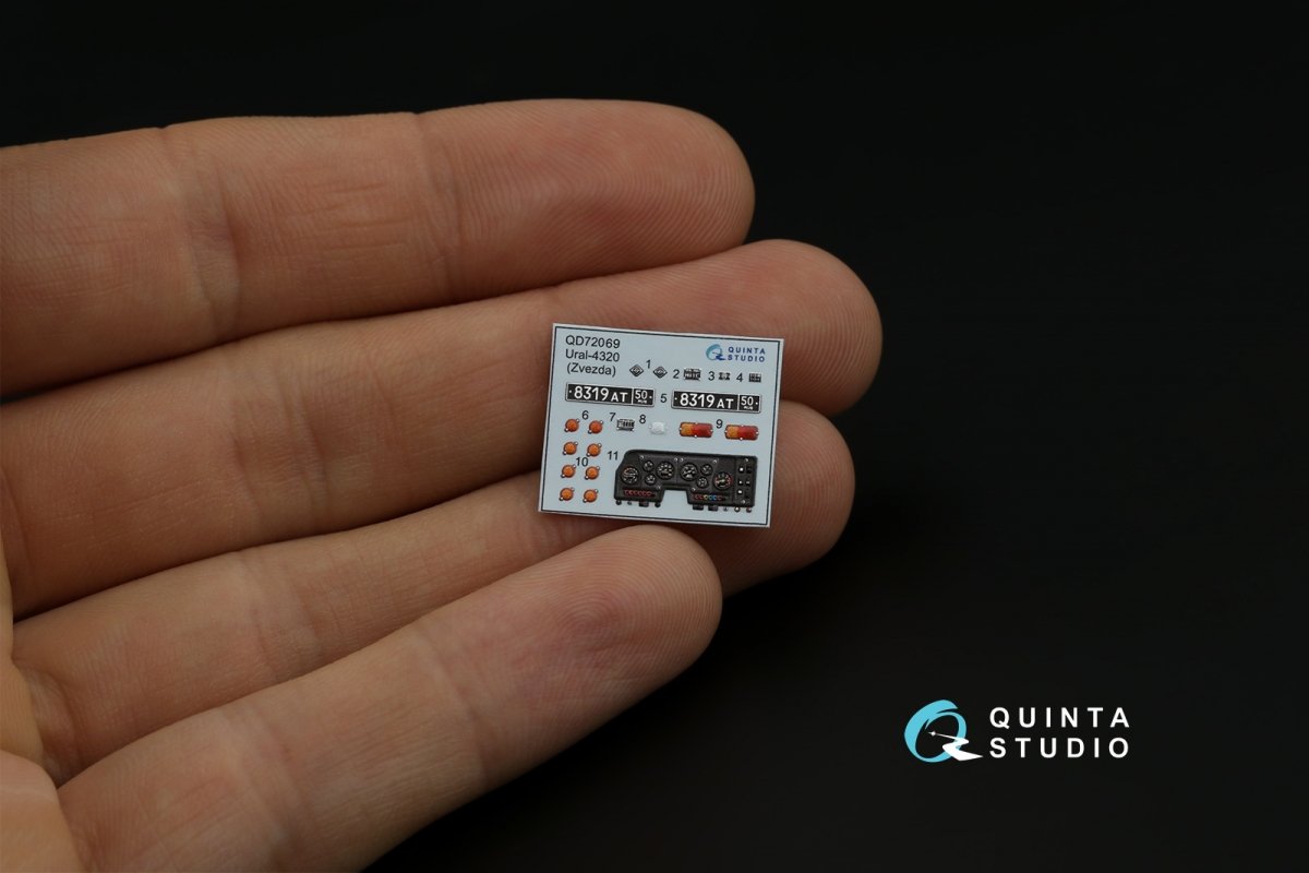 Quinta Studio QD72069 Ural-4320 3D-Printed &amp;amp; coloured Interior on decal paper (Zvezda) 1/72 – Bild 3