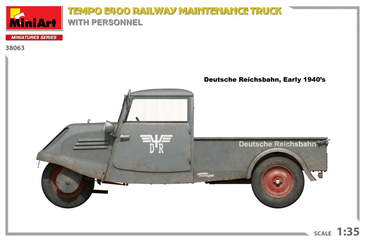 MiniArt 38063 Tempo E400 railway maintenance truck with personnel 1/35 – Bild 6
