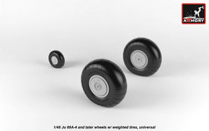 Armory Models AW48202 Junkers Ju 88 late wheels w/ weighted tires 1/48 – immagine 2