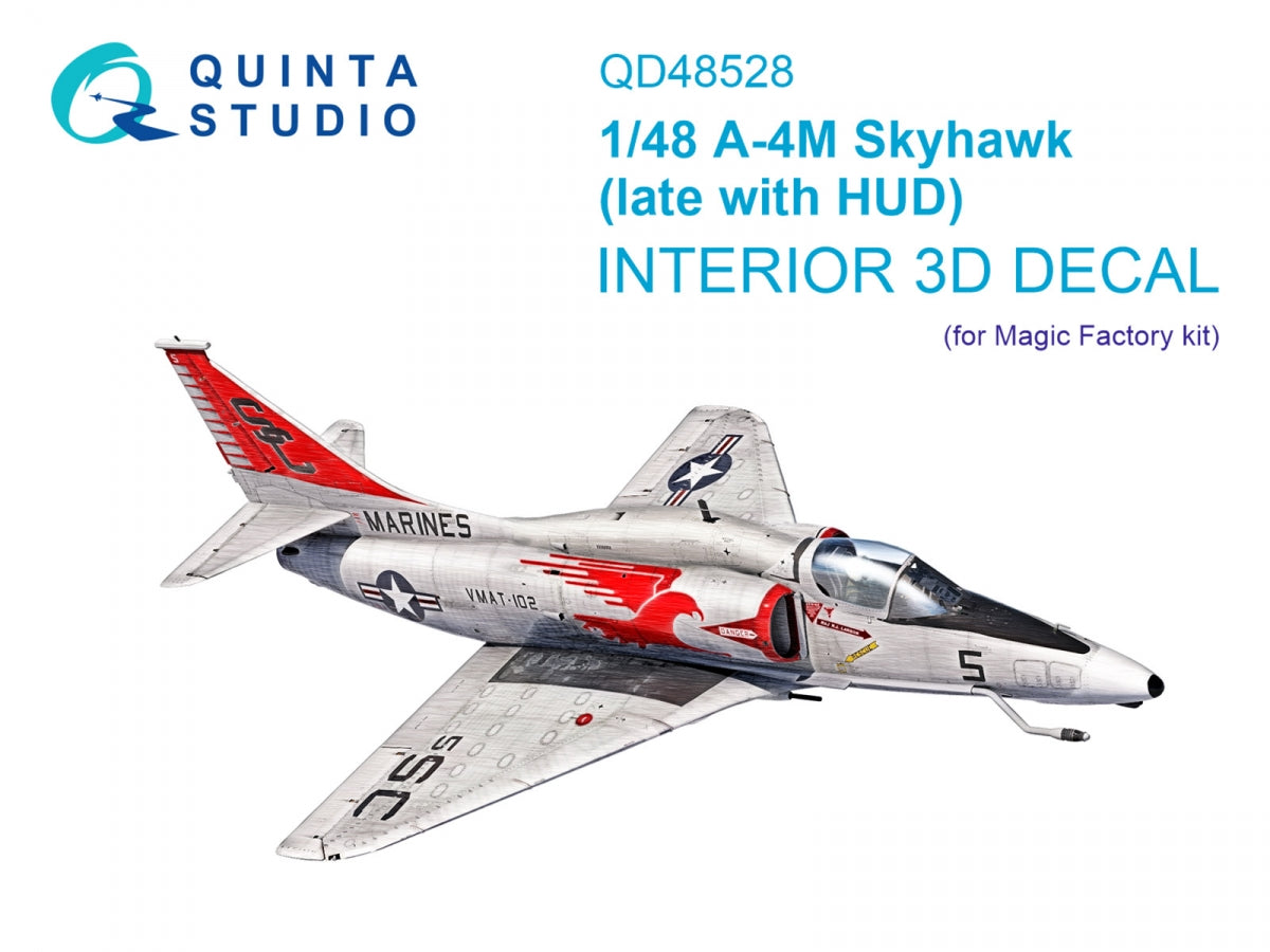 Quinta Studio QD48528 A-4M late 3D-Printed &amp;amp; coloured Interior on decal paper (Magic Factory) 1/48