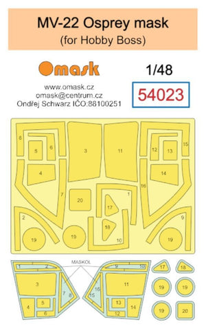 Masque Omask 54023 MV-22 Osprey (pour Hobby Boss) 1/48