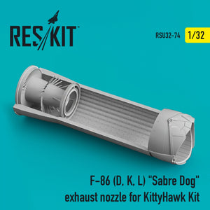 RESKIT RSU32-0074 F-86 (D, K, L) &amp;quot;SABRE DOG&amp;quot; EXHAUST NOZZLE FOR KITTYHAWK KIT 1/32 – immagine 2