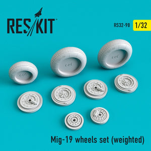 RESKIT RS32-0098 MIG-19 WHEELS SET (WEIGHTED) 1/32