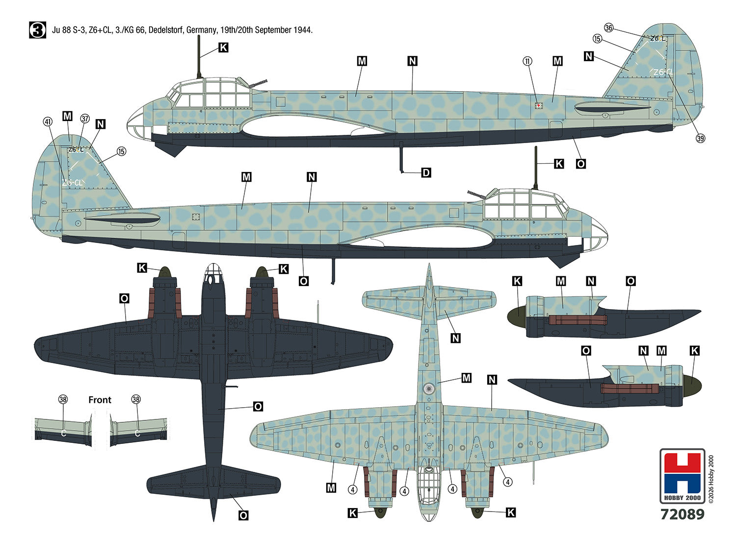 Hobby 2000 72089 Junkers Ju 88 S-3 1/72 – immagine 3