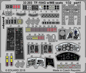 Eduard 33203 TF-104G w/ MB seats ITALERI 1/32 – zdjęcie 2