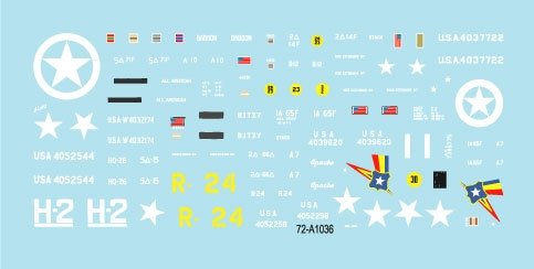 Star Decals 72-A1036 US S.P. Howitzers. M7 Priest, M8 HMC and M4 (105mm). 75th-D-Day-Special. Normandy and France in 1944 1/72 – Bild 3
