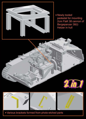 Dragon 6399 Bergepanzer 38(t) HETZER mit 2cm FlaK 38 1/35 – Bild 2