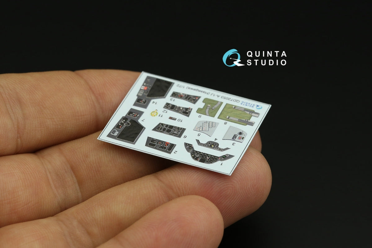 Intérieur imprimé en 3D et coloré sur papier décalcomanie Quinta Studio QD72053 A-1J (Hasegawa) 1/72 – image 6