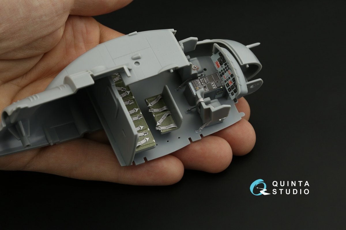 Quinta Studio QD48286 UH-1C 3D-Printed &amp;amp; coloured Interior on decal paper (HobbyBoss) 1/48 – immagine 10