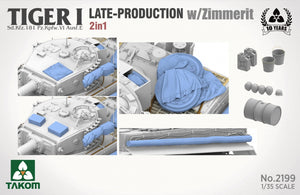 Takom 2199 Tiger I Production tardive avec zimmerit Sd.Kfz. 181 Pz.Kpfw. VIAusf. E (commande tardive/tardive) 1/35 – image 5