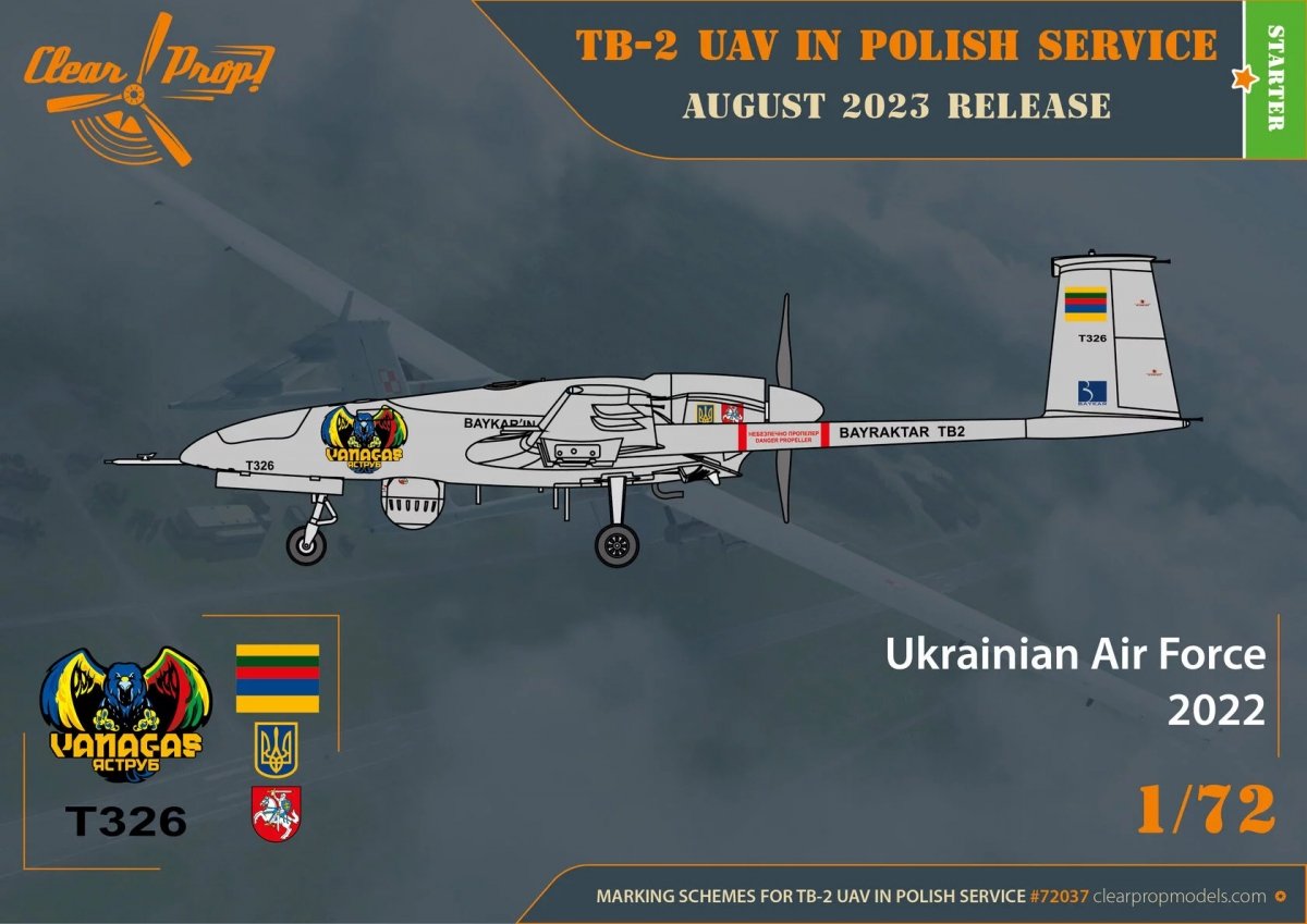 Clear Prop! CP72037 TB.2 UAV in Polish service STARTER KIT 1/72 – image 5