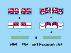 Trumpeter 06705 HMS DeadNought 1915 1/700 – imagen 3