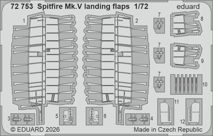 Eduard SIN67237 Supermarine Spitfire Mk.Vb Big Sin Set with Rounded Exhausts for EDUARD 1/72 – image 3