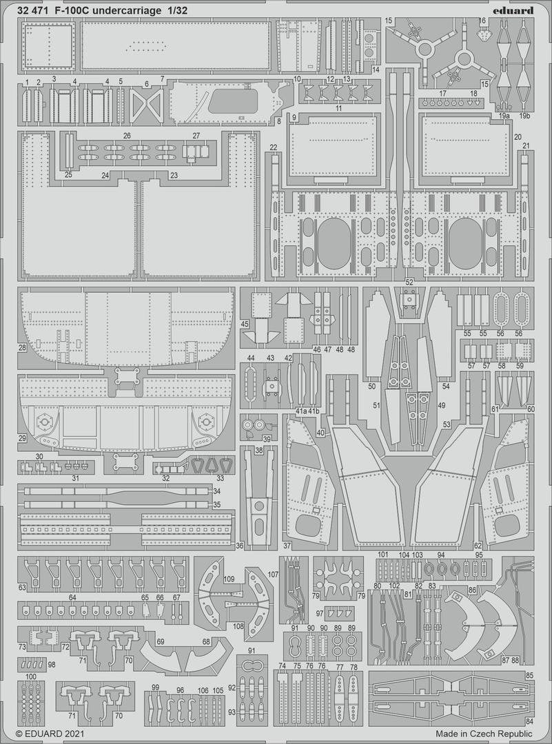 Eduard BIG33137 F-100C PART II TRUMPETER 1/32 – Bild 3