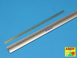Aber BR08 Pręty mosiężne Ø 0,8mm długość 245mm x 6 szt. / Brass round rods Ø 0,8mm length 245mm x 6 pcs. – immagine 2