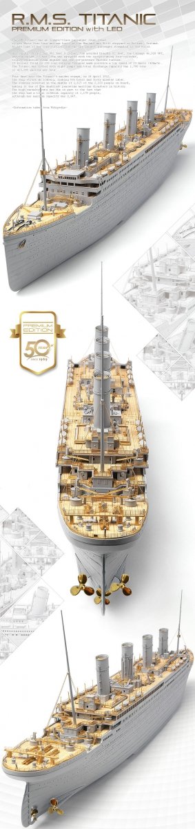 Academy 14226 R.M.S. Titanic Premium Edition with LED Units 1/400 – immagine 2