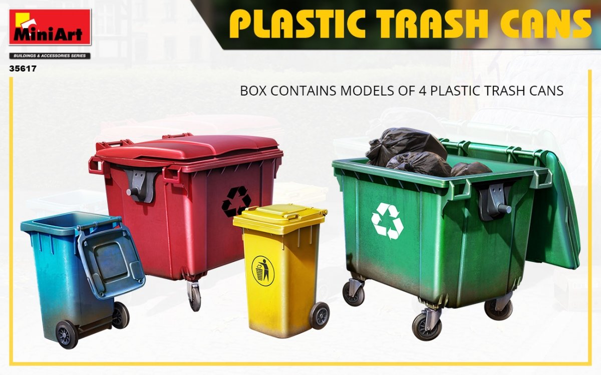 Miniart 35617 PLASTIC TRASH CANS 1/35 – immagine 2