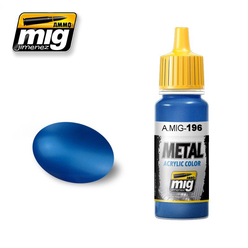 Munitions Mig Jimenez 0196 WARHEAD BLEU MÉTALLIQUE 17 ml