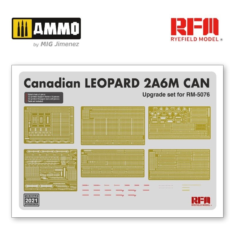 Rye Field Model 2021 Upgrade set for 5076 Canadian Leopard 2A6M CAN 1/35 – immagine 3
