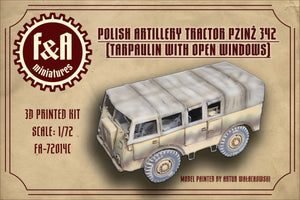 F&amp;amp;A Miniatures FA-72014C Pzinż 342 plandeka ciągnik otwarte okna 1/72