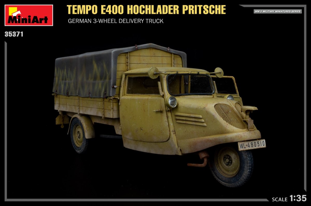 MiniArt 35371 Tempo E400 Hochlader Pritsche German 3-wheel delivery truck 1/35 – Bild 2