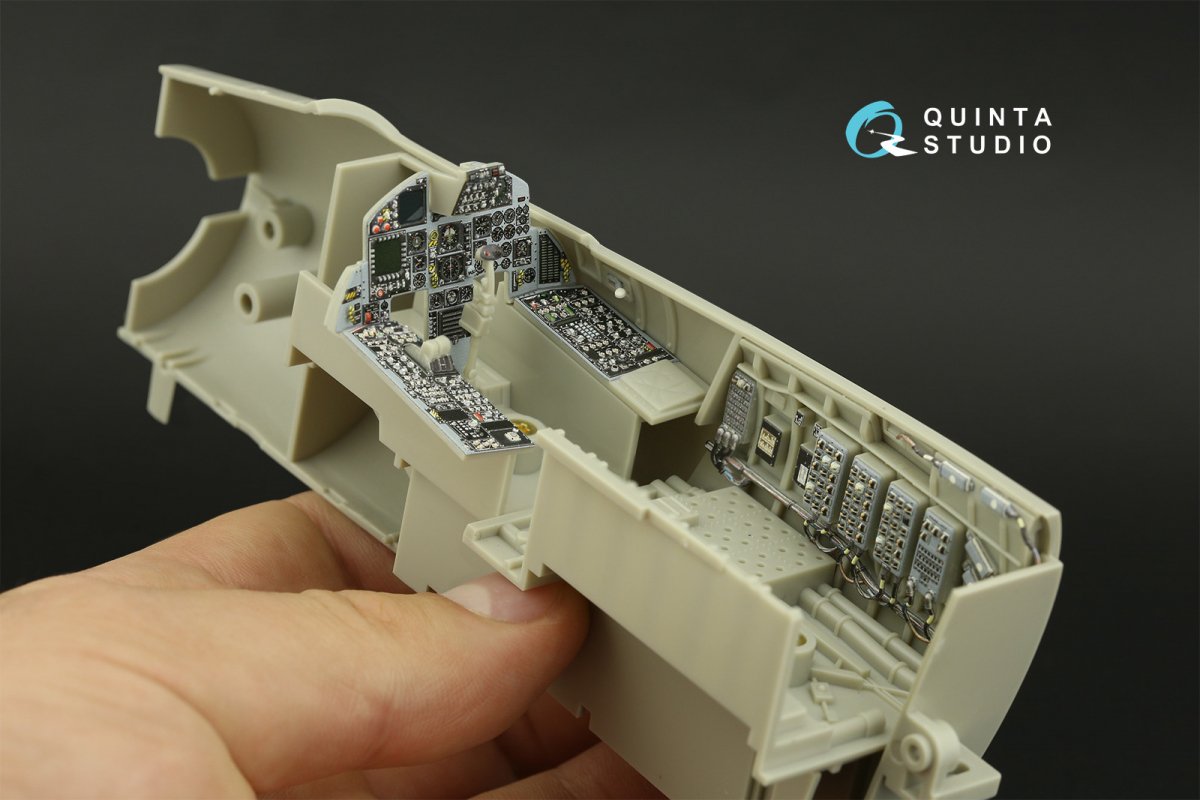 Quinta Studio QD32157 F-15C Late/F-15J late 3D-Printed &amp;amp; coloured Interior on decal paper (Tamiya) 1/32 – imagen 10