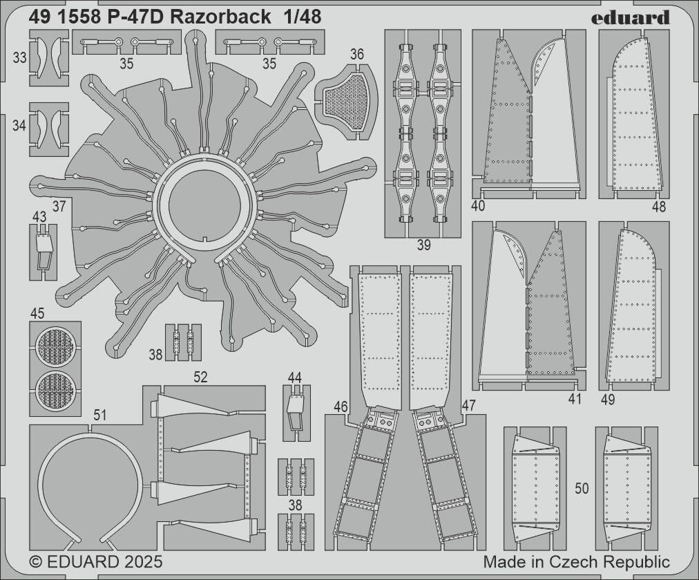 Eduard BIG49468 P-47D Razorback for MINIART 1/48