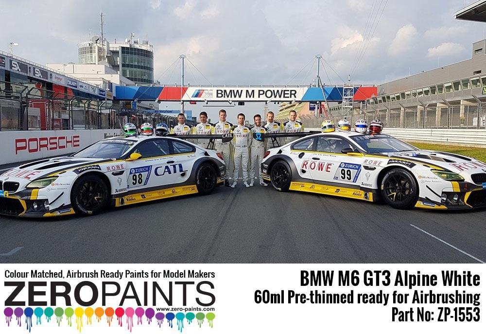 Zero Paints ZP-1553 BMW M6 GT3 Alpine White Paint 60ml – immagine 2