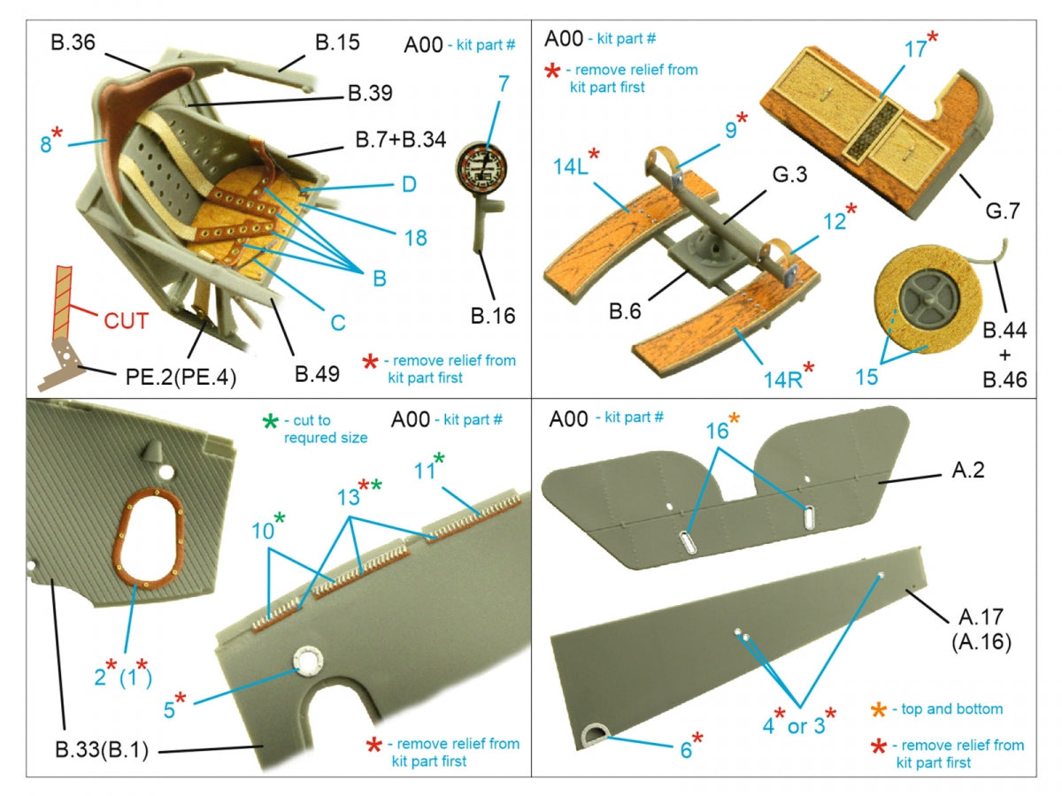 Quinta Studio QD32196 Nieuport XXIII 3D-Printed coloured Interior on decal paper (CSM) 1/32 – zdjęcie 5