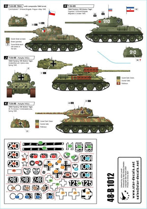 Star Decals 48-B1012 T-34-85 Medium Tank 1/48 – immagine 2