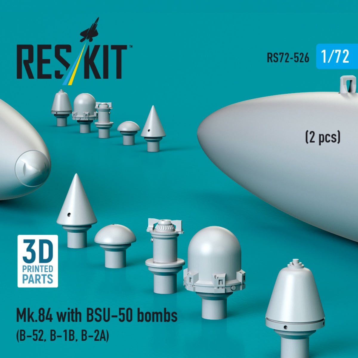RESKIT RS72-0526 Mk.84 with BSU-50 bombs (2 pcs) (3D Printed) 1/72 – imagen 2