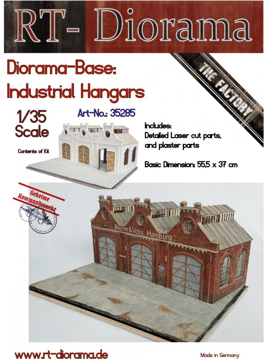 RT-Diorama 35285 Diorama-Base: "Industrial Hangars" 1/35