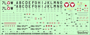 ModelMaker Decals D48213 Austrian Eurofighter Typhoon generic set 1/48 – zdjęcie 2