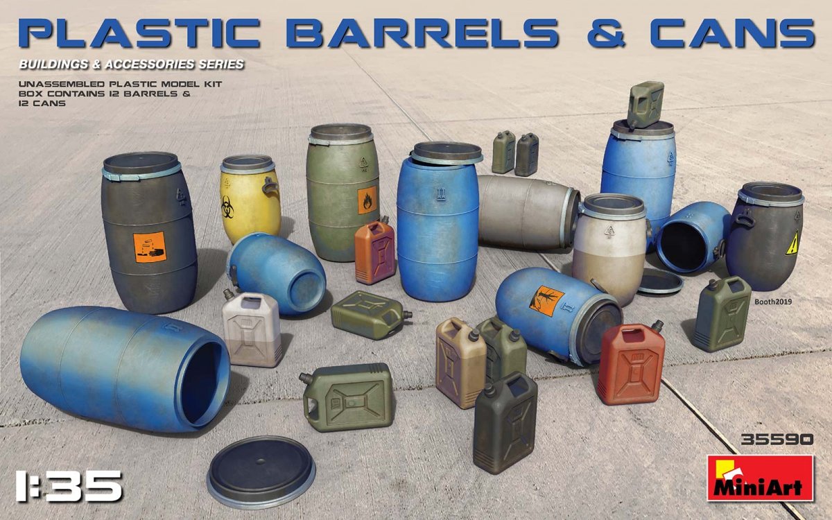 MiniArt 35590 Barils et bidons en plastique 1/35