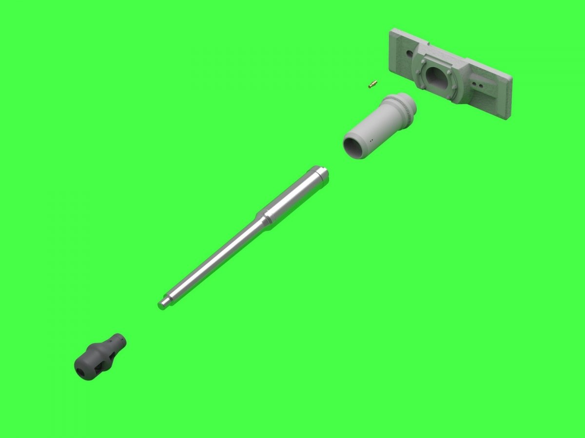 Master GM-72-021 PzKpfw VI Tiger I - MG-34 gun barrels &amp;amp; 88mm KwK36 L/56 with early muzzle break and standard gun mantlet 1/72 – Bild 13