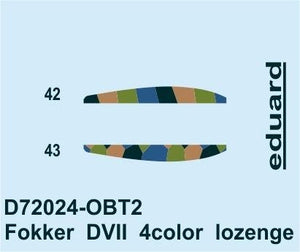 Eduard D72024 Fokker D.VII 4color lozenge EDUARD 1/72 – Bild 2