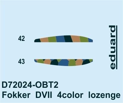 Eduard D72024 Fokker D.VII 4color lozenge EDUARD 1/72 – Bild 2