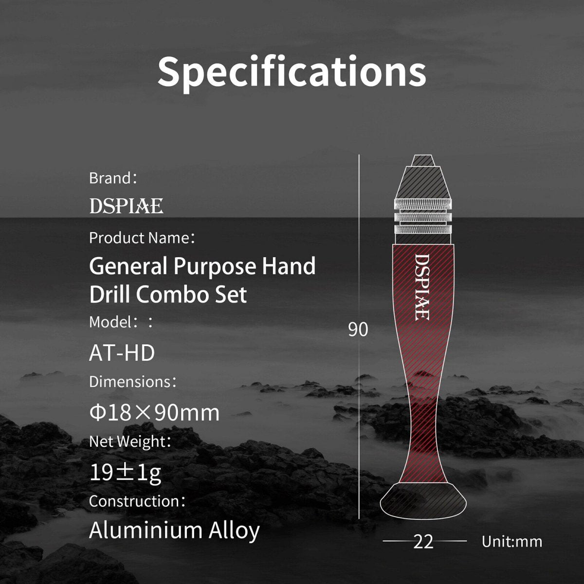 DSPIAE AT-VHDS Aluminum Alloy Hand Drill 0.3-3.2mm / wiertarka z wiertłami – Bild 4