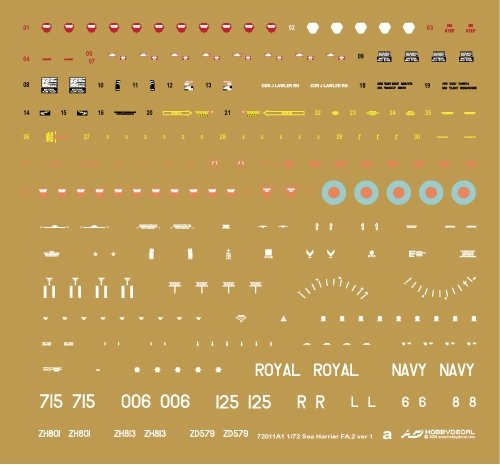 HobbyDecal AL72011V1 Sea Harrier FA.2 1/72 – immagine 3