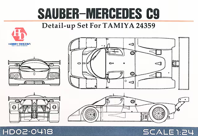 Hobby design HD02-0418 Sauber Mercedes C9 - Detail-Up Set for Tamiya 1/24 – immagine 2