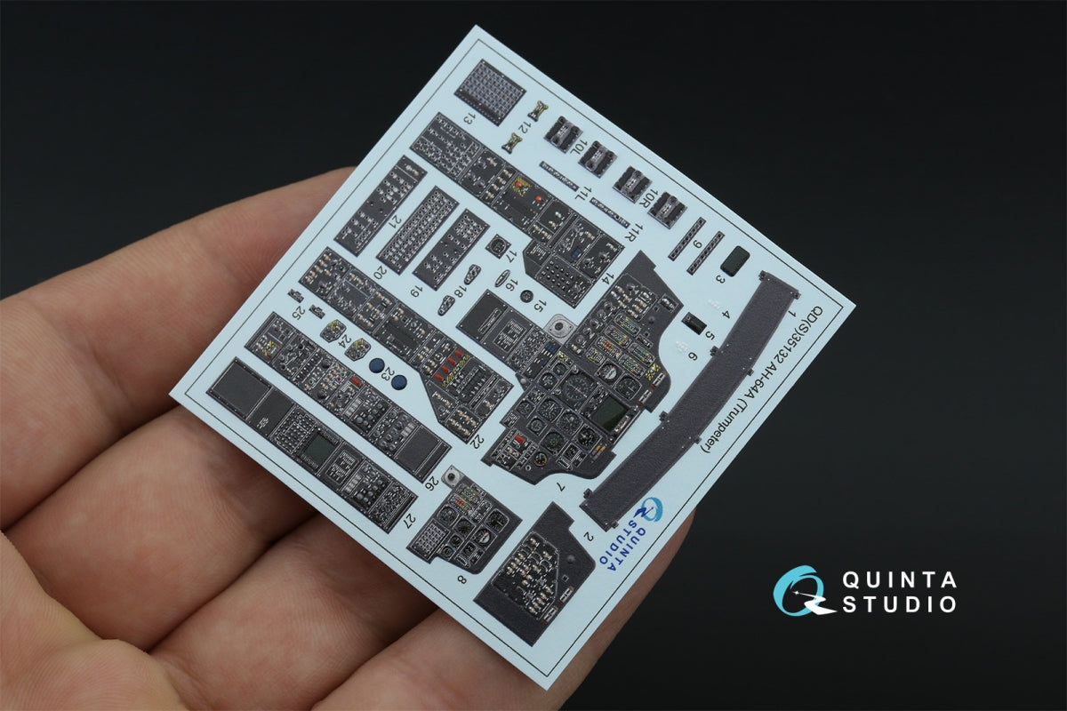 Quinta Studio QDS-35132 AH-64A 3D-Printed coloured Interior on decal paper (Trumpeter) (Small version) 1/35 – Bild 6