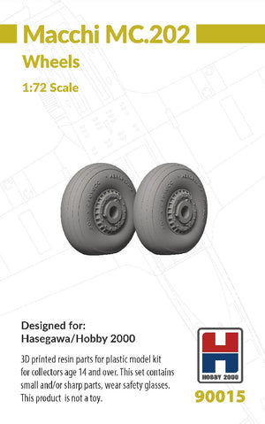 Hobby 2000 90015 Macchi MC.202 Wheels (3D-Printed) 1/72