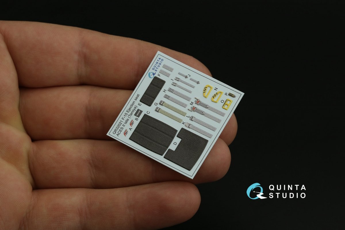Quinta Studio QD32157 F-15C Late/F-15J late 3D-Printed &amp;amp; coloured Interior on decal paper (Tamiya) 1/32 – imagen 6