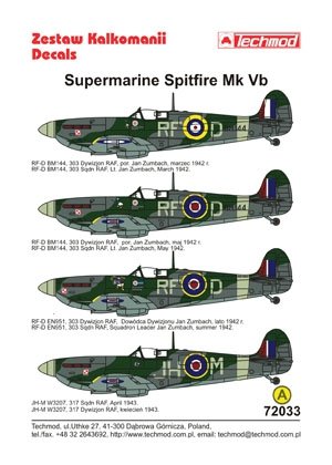 Techmod 72033 - Supermarine Spitfire Mk VB 1/72 – zdjęcie 2