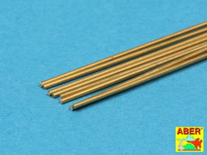 Aber BR06 Brass round rods 0,60 mm length 250 mm x 8 pcs. – zdjęcie 2