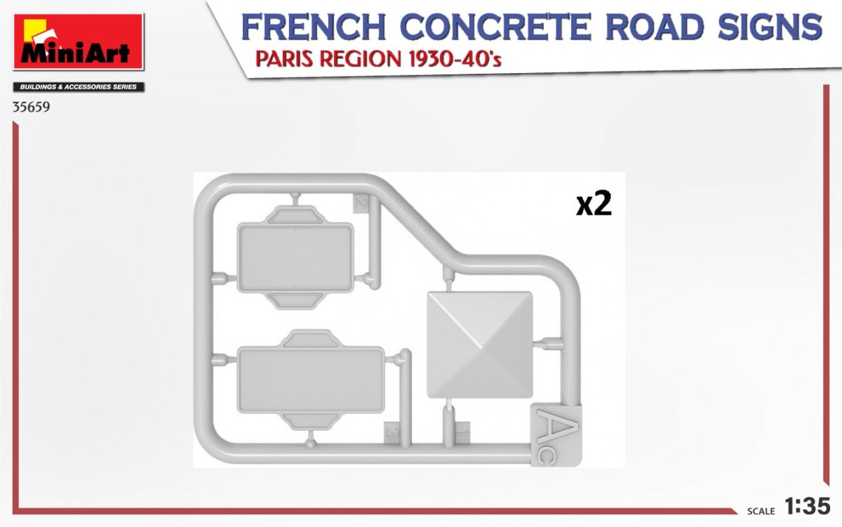 MiniArt 35659 FRENCH CONCRETE ROAD SIGNS. PARIS REGION 1930-40’s 1/35 – Bild 4