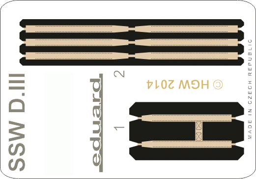 Ceintures de sécurité Eduard 49070 SSW D. III en tissu, échelle 1/48, Eduard