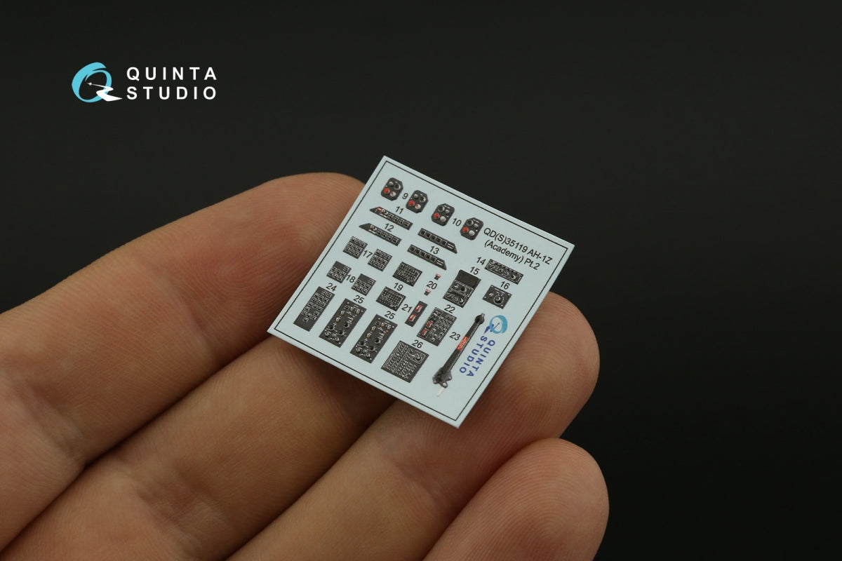 Quinta Studio QD+35119 AH-1Z 3D-Printed coloured Interior on decal paper (Academy) (with 3D-printed resin parts) 1/35 – imagen 6