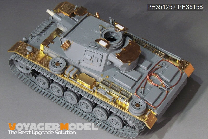 Voyager Model PE351252 WWII German Pz.KPfw.III Ausf.N early version upgrade set basic For TAKOM 8011 1/35 – immagine 2