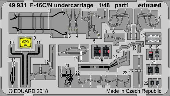 Eduard BIG49208 F-16C/ N 1/48 TAMIYA – zdjęcie 5